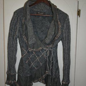 SOLD 🦋 FORLA PARIS Wrap Knit Cardigan Sweater